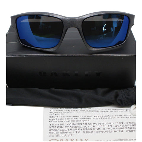 Oakley OO9247-20 Matte Steel Sunglasses Ice Iridium Lens