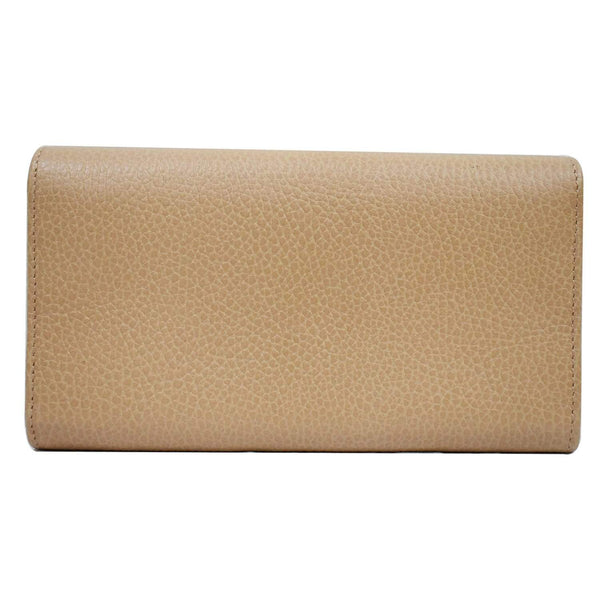 Gucci GG Interlocking Continental Leather Wallet - backside beige