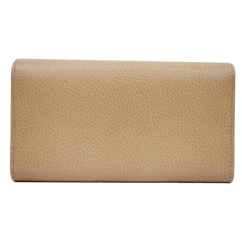 Gucci GG Interlocking Continental Leather Wallet - backside beige