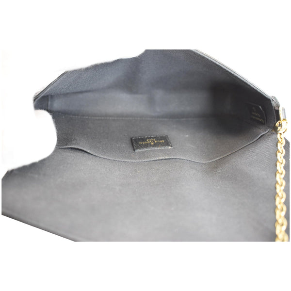 LOUIS VUITTON Pochette Felicie Monogram Empreinte Chain Wallet Black