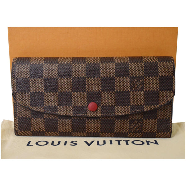 Louis Vuitton Damier Ebene Sarah Wallet Brown Women - front full preview