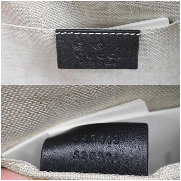 GUCCI Bree Mini GG Microguccissima Leather Crossbody Bag Black 449413