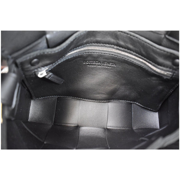 BOTTEGA VENETA Cassette Maxi Lambskin Crossbody Bag Black