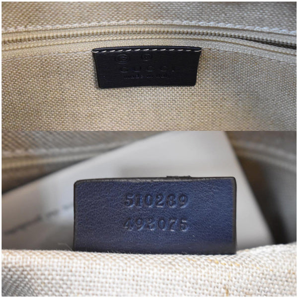 GUCCI Microguccissima Small Leather Crossbody Bag Blue 510289