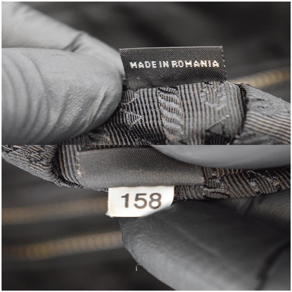 PRADA Vela Nylon Baby Shoulder Bag Black