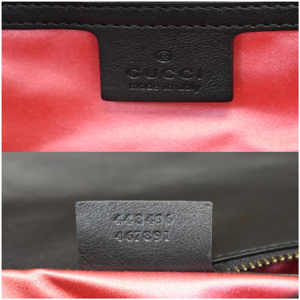 GUCCI Blind For Love Marmont Embroidered Velvet Shoulder Bag Black 443496