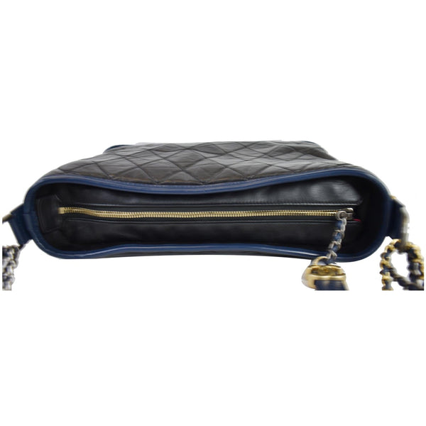 CHANEL Gabrielle Medium Quilted Leather Hobo Bag Black/Blue