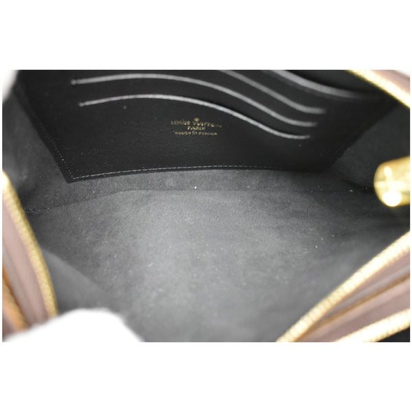 LOUIS VUITTON Double Zip Pochette Reverse Monogram Giant Shoulder Bag Brown