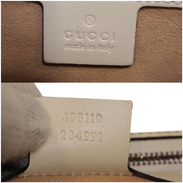 GUCCI GG Marmont Small Top Handle Shoulder Bag Cream 498110