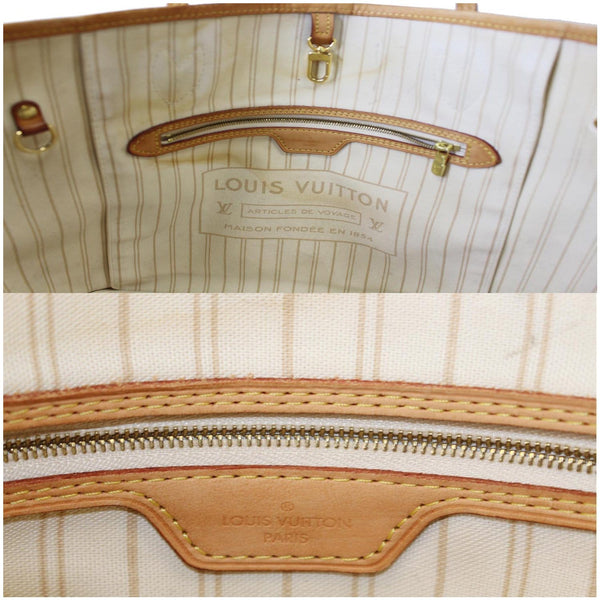 sleek design LV Neverfull MM Damier Azur Tote Bag