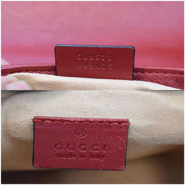 GUCCI GG Marmont Mini Top Handle Shoulder Bag 583571 Black/Cerise