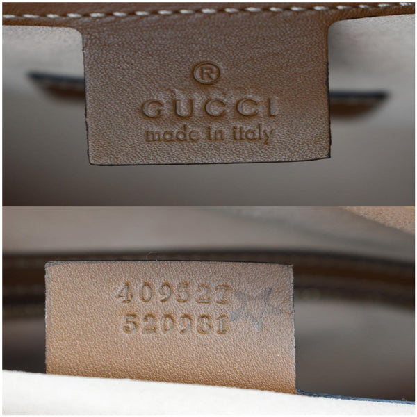 GUCCI Blind for Love Embroidered GG Supreme Canvas Boston Bag Maple Brown 409527