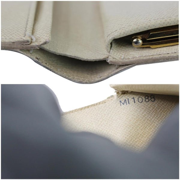 LOUIS VUITTON French Kisslock Damier Auzr Wallet Brown