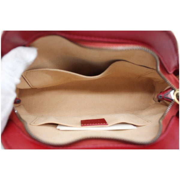 GUCCI Re(Belle) Tiger head Leather Shoulder Bag Red 524620