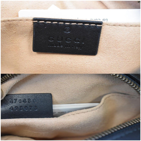 GUCCI GG Marmont Matelasse Leather Belt Bag Black 476434