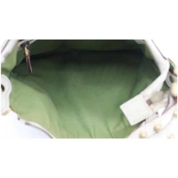 GUCCI Pelham Small GG Canvas Studded Shoulder Bag Beige