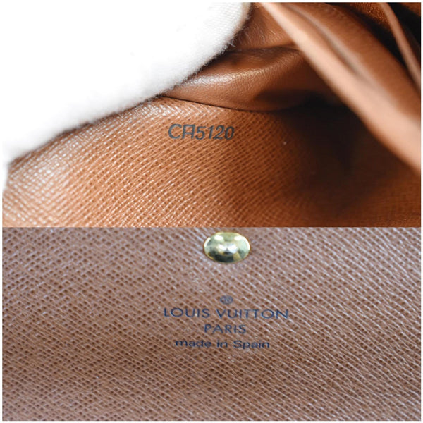 LOUIS VUITTON Monogram Canvas Sarah Wallet Brown