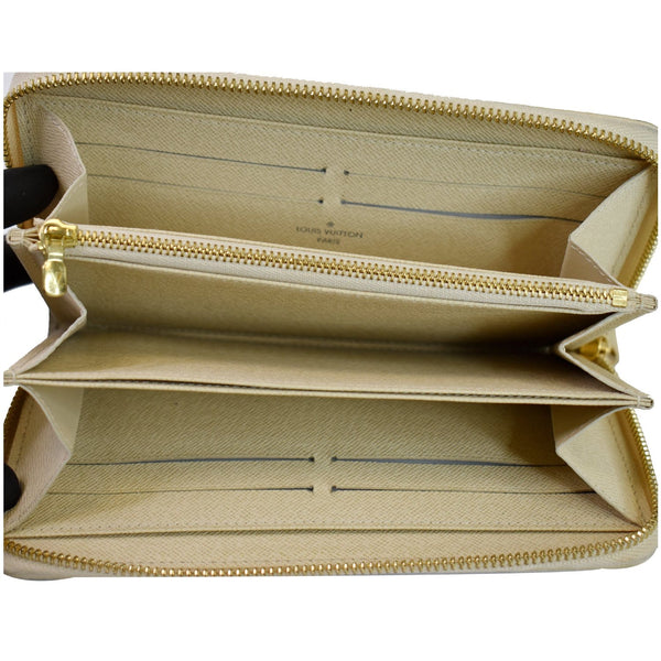 Louis Vuitton Damier Azur Zippy Long Wallet White interior