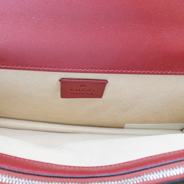 GUCCI Dionysus GG Tweed Small Shoulder Bag Cerise 400249