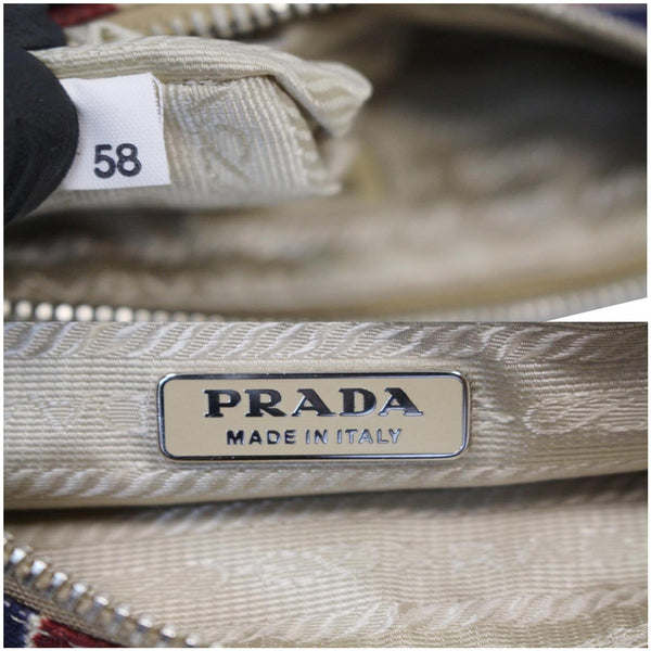 PRADA Check Printed Wristlet Pouch Multicolor