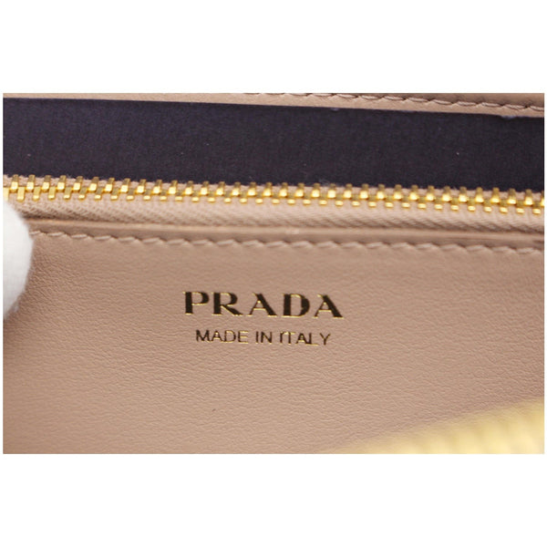 PRADA Saffiano Leather Long Wallet White