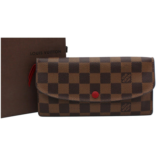 Louis Vuitton Emilie Damier Ebene Wallet Brown for sale