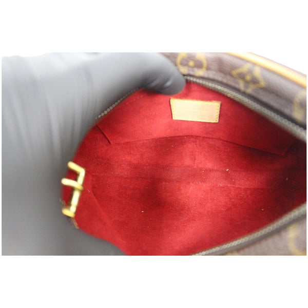 LOUIS VUITTON Croissant PM Monogram Canvas Shoulder Bag Brown