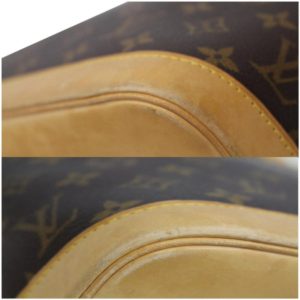 Louis Vuitton Alma Monogram Canvas Satchel Bag Brown - preowned