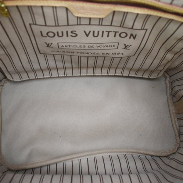 LOUIS VUITTON Neverfull MM Monogram Canvas Tote Bag Brown