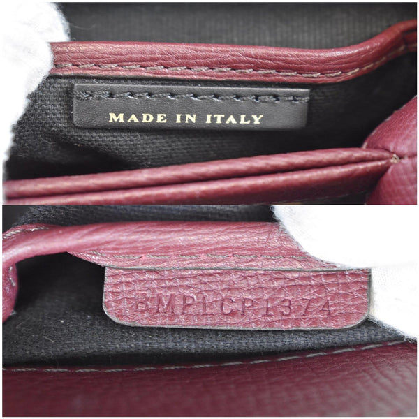 BURBERRY Camberley Small House Check Tote Shoulder Bag Dark Red