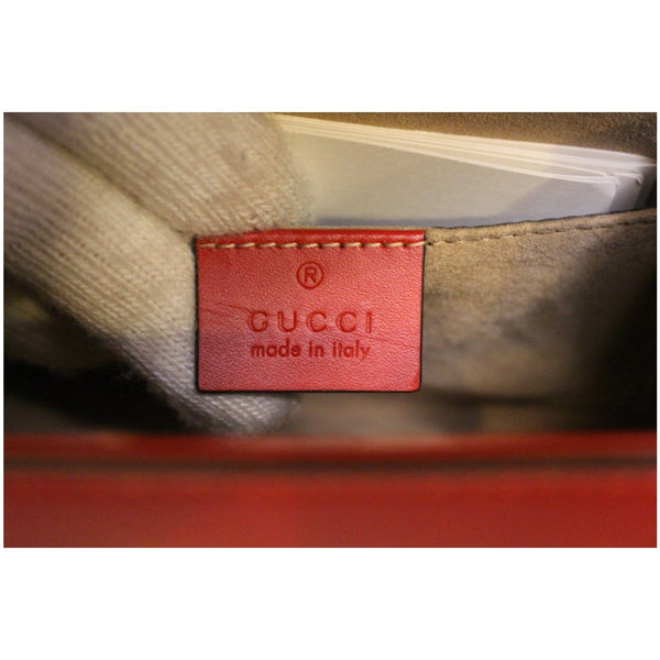 GUCCI Sylvie Mini Leather Crossbody Bag Red 470270