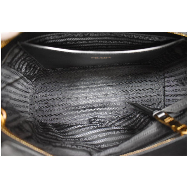 PRADA Borsa A Mano Saffiano Leather Tote Shoulder Bag Black