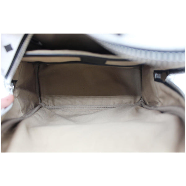 MCM Stark Visetos Coated Canvas Backpack Bag White