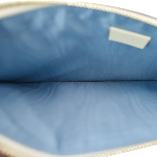 GUCCI Zumi Strawberry Printed Leather Pouch Multicolor 570728