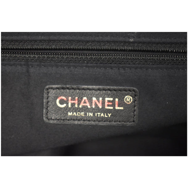 CHANEL Girl Large Lambskin Shoulder Bag Beige/Black