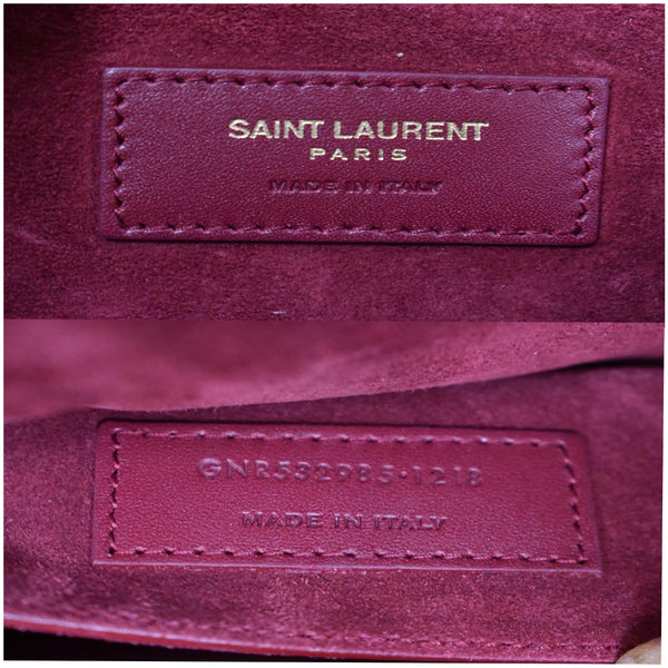 YVES SAINT LAURENT Betty Smooth Leather Shoulder Bag Burgundy
