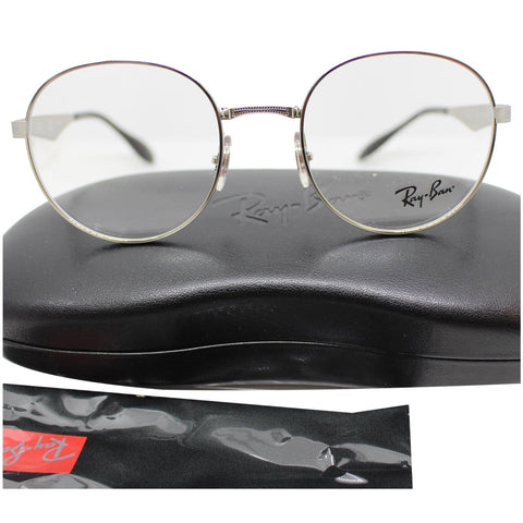 Ray-Ban RX6343 2595 47 Silver Frame Eyeglasses Demo Lens