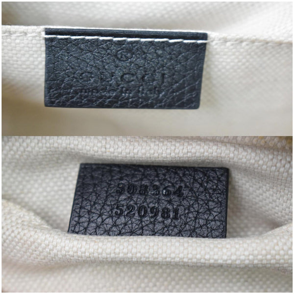 GUCCI Soho Disco Small Pebbled Leather Crossbody Bag Black 308364