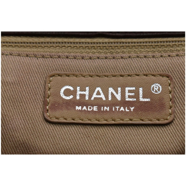 CHANEL Accordion Flap Calfskin Diamond Stitch Shoulder Bag Brown