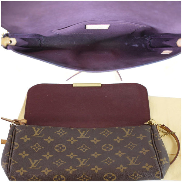 LOUIS VUITTON Favorite MM Monogram Canvas Crossbody Bag Brown