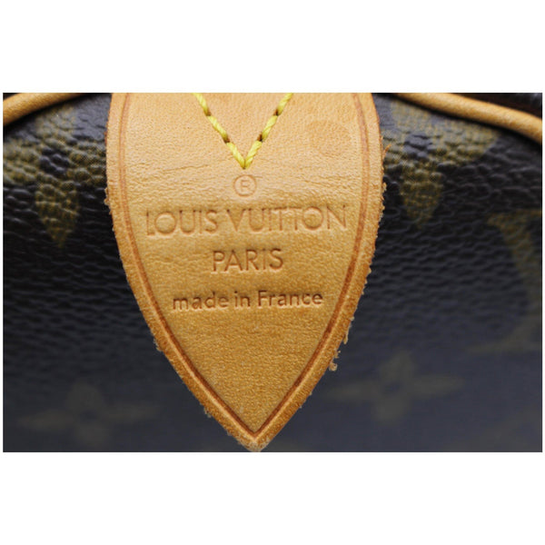 LOUIS VUITTON Speedy 30 Monogram Canvas Satchel Bag Brown
