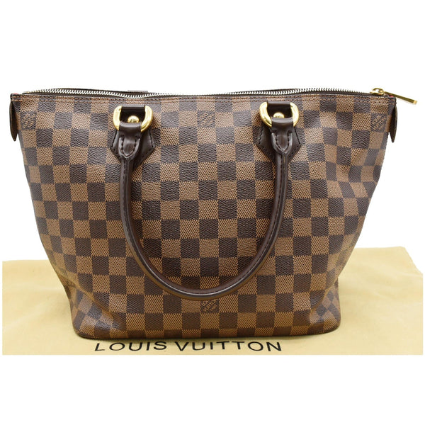 LOUIS VUITTON Saleya PM Damier Ebene Tote Bag Brown