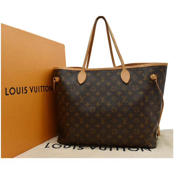 LOUIS VUITTON Neverfull GM Monogram Canvas Tote Bag Brown