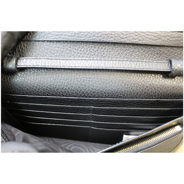 interior - Gucci Textured Leather Swing Crossbody Bag