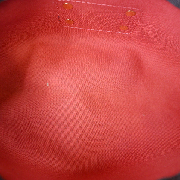 LOUIS VUITTON Eva Pochette Damier Ebene Clutch Crossbody Bag Brown