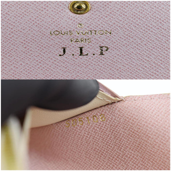 LOUIS VUITTON Emilie Damier Azur Wallet White