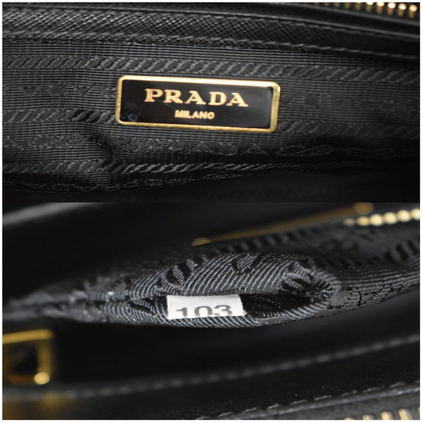 PRADA Galleria Small Saffiano Leather Tote Bag Black
