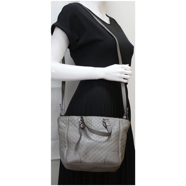 Gucci Small Bree GG Guccissima Leather Tote Crossbody Bag