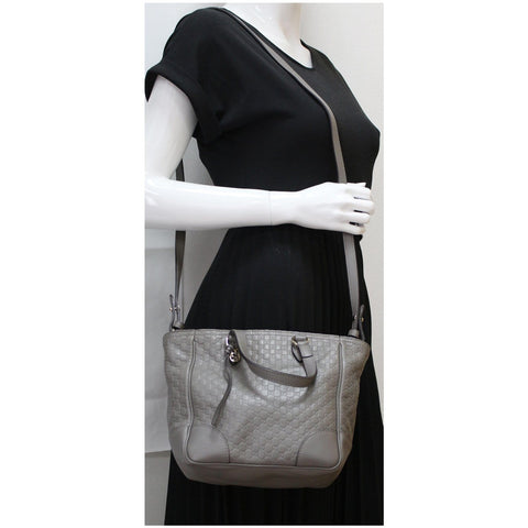 Gucci Small Bree GG Guccissima Leather Tote Crossbody Bag