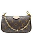 LOUIS VUITTON  Mini Pochette Monogram Canvas Accessoires Pouch Brown